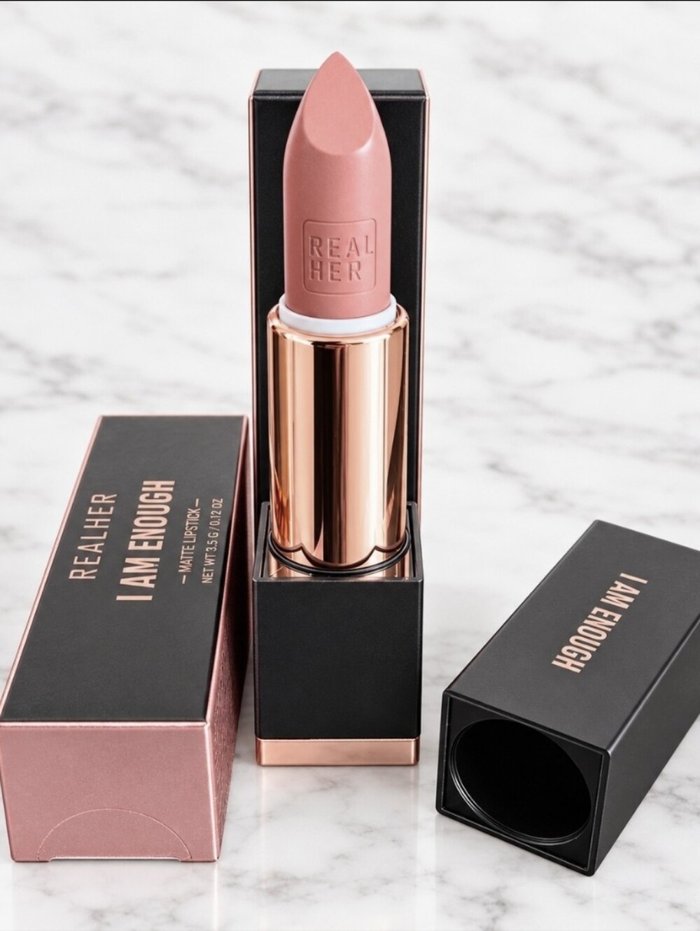 2 x RealHer I AM ENOUGH Matte Lipstick .12oz each Full Size NIB's!